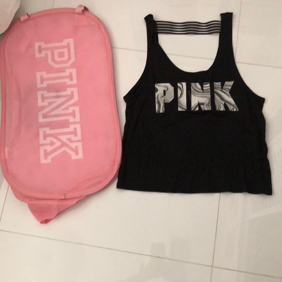 PINK Victoria's Secret Tops - New Pink Victoria’s Secret black tank top 🖤